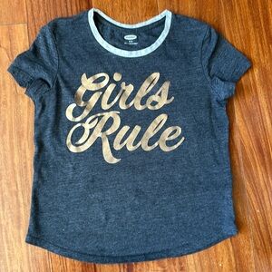 Girls Old Navy Tee Grey M size 8